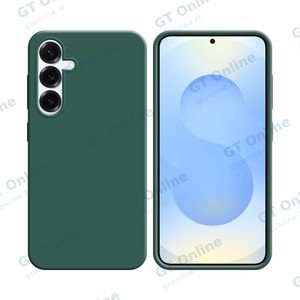 Coque Silicone Compatible pour Samsung Galaxy S25 Plus S936 (#22) Vert Foncé
