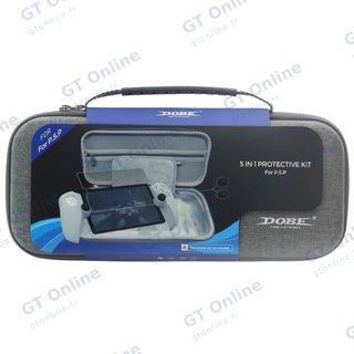 Kit de rangement pour PlayStation 5 (sac, housse silicone, film, capuchons) DOBE TP5-3587 — gris