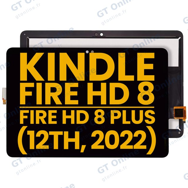 Écran pour Amazon Kindle Fire HD 8 (12th Gen, 2022) / HD 8 Plus (12th Gen, 2022) (reconditionné, toutes couleurs)