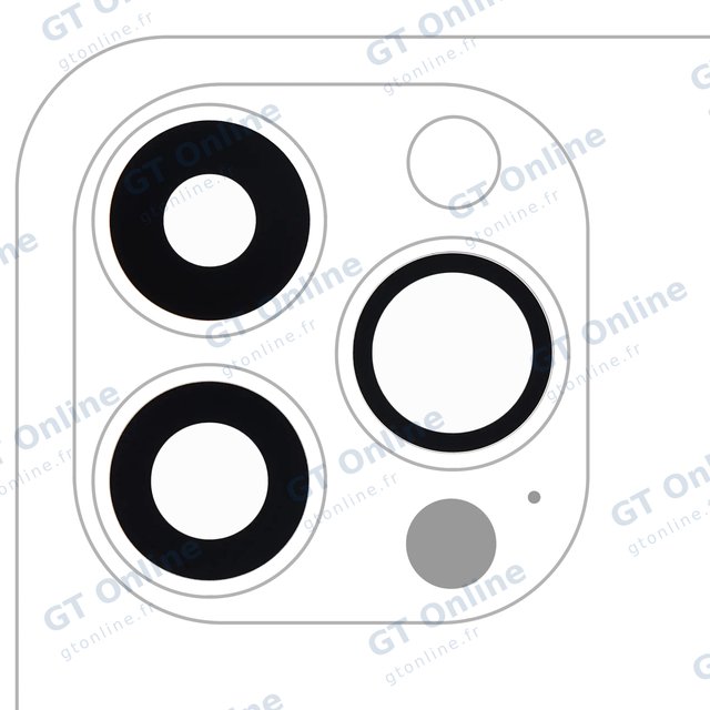 Lentille de caméra arrière avec adhésif pour Apple iPhone 13 Pro / 13 Pro Max (lot de 3, Real Sapphire, premium, lot de 10)