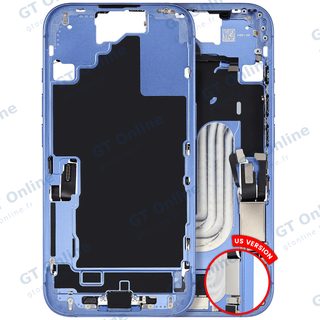 Châssis pour Apple iPhone 16 (version US, origine d'occasion — grade A, bleu outremer)