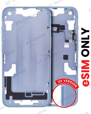 Châssis avec petits composants pour Apple iPhone 14 Plus (version US, eSIM uniquement, compatible, bleu) — vue 1
