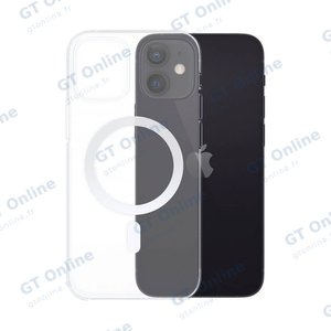 Coque Silicone MagSafe Compatible pour Apple iPhone 12 Mini Transparent