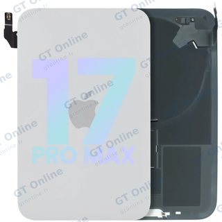 Vitre arrière pour Apple iPhone 17 Pro Max (pack service origine, argent)