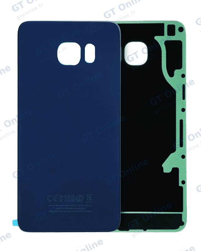 Vitre arrière pour Samsung Galaxy S6 Edge (pack service origine, Black Sapphire)