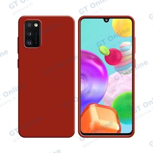 Coque Silicone Compatible pour Samsung Galaxy A41 A415 (#1) Rouge