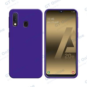 Coque Silicone Compatible pour Samsung Galaxy A20e A202 (#7) Mauve
