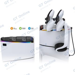Station de charge pour 2 manettes avec support de casque PlayStation 5 Slim DOBE TP5-3597 — noir