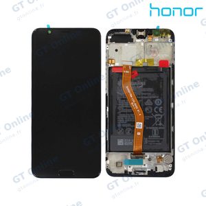 Bloc Écran Complet avec Châssis et Batterie Original Honor View 10 02351SXC Noir