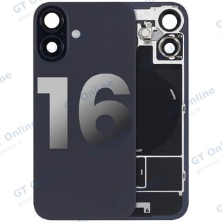 Vitre arrière pour Apple iPhone 16 (origine d'occasion — grade B, noir)