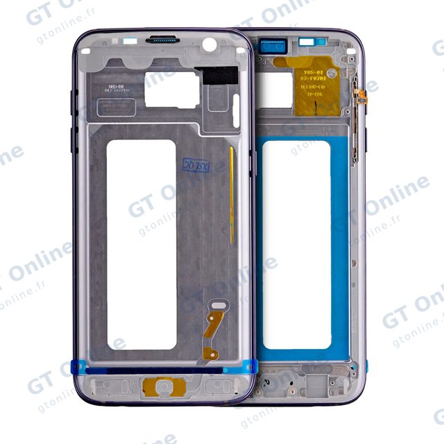 Châssis pour Samsung Galaxy S7 (avec petits composants, pack service origine, noir)