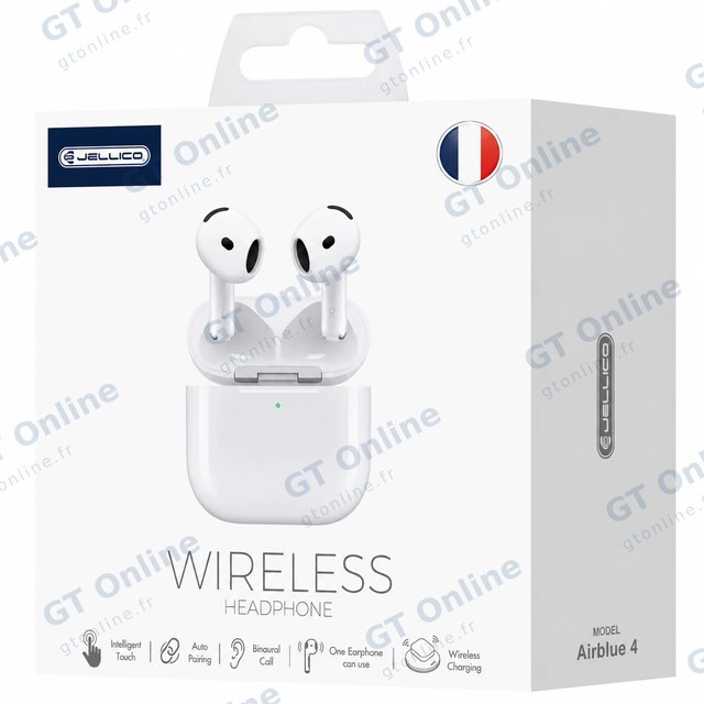 Écouteurs sans fil Bluetooth intra-auriculaires JELLICO AirBlue 4 — blanc
