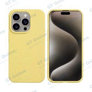 Coque Bambou Biodégradable PROTECT pour Apple iPhone 15 Pro Max (#2) Jaune