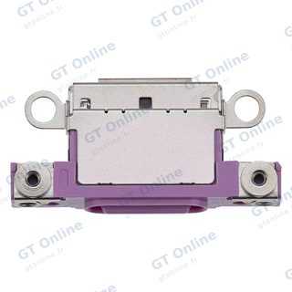 Connecteur de charge nu à souder pour Apple iPhone 16 / 16 Plus (rose, lot de 10)