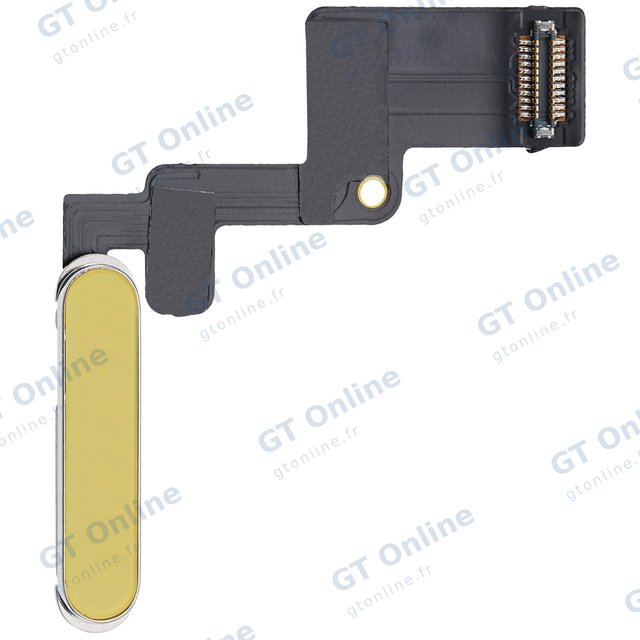 Bouton supérieur avec nappe pour iPad 10 / iPad A16 (2022 / 2025, compatible, jaune) — vue 1