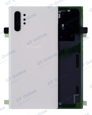 Vitre arrière pour Samsung Galaxy Note 10 Plus / 5G (pack service origine, blanc Aura)