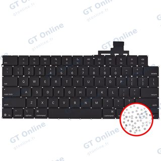 Clavier rétroéclairé avec vis pour Apple MacBook Air 15" (A3241 / début 2025) (anglais US)