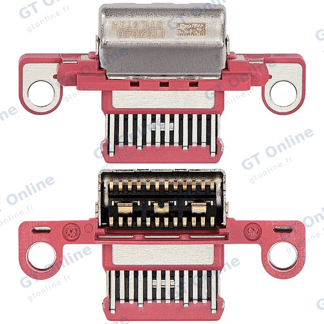 Connecteur de charge nu à souder pour Apple iPad 10 (2022) (soudure requise, rose, lot de 10)