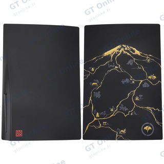 Pièce console de jeu pour Sony PlayStation 5 (1000 / 1100 / 1200) (Ghost Of Yotei, noir Golden)