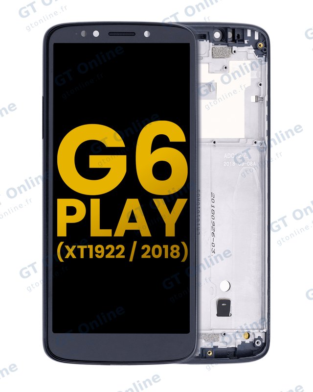 Écran pour Motorola Moto G6 Play (XT1922 / 2018) (version internationale, reconditionné, noir)