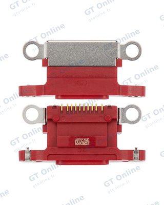 Connecteur de charge nu à souder pour Apple iPhone 13 / 13 Mini (rouge, lot de 10)