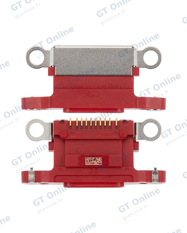 Connecteur de charge nu à souder pour Apple iPhone 13 / 13 Mini (rouge, lot de 10)