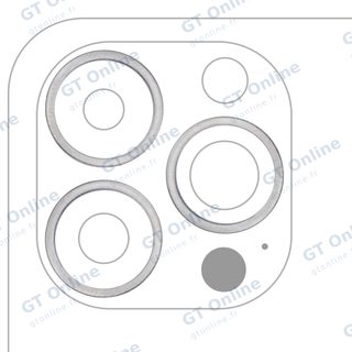 Anneau de contour de caméra arrière pour Apple iPhone 13 Pro / 13 Pro Max (graphite, lot de 3)