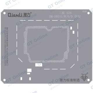 Pochoir de rebillage Qianli Bumblebee QS698 pour couche intermédiaire Samsung S24 (SM-S921U/W/0/D)