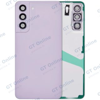 Vitre arrière pour Samsung Galaxy S21 FE 5G (sans logo, compatible premium, Lavender)