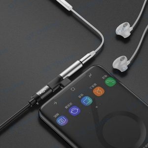 Adaptateur Convertisseur Baseus L41 Type C Mâle à Type C Femelle + 3.5mm Femelle Argent — vue 2