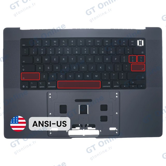 Châssis supérieur avec clavier ANSI US pour Apple MacBook Pro 16" A3428 / A3429 (2026) (origine, noir sidéral)