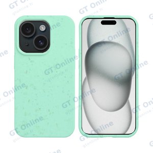Coque Bambou Biodégradable PROTECT pour Apple iPhone 15 Plus (#4) Vert Menthe