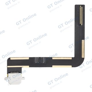 Nappe de connecteur de charge à souder pour Apple iPad Air 1 / iPad 5 (2017) / iPad 6 (2018) (soudure requise, compatible premium, blanc)