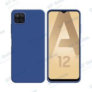Coque Silicone Compatible pour Samsung Galaxy A12 A125/Galaxy M12 M127 (#16) Bleu Marine