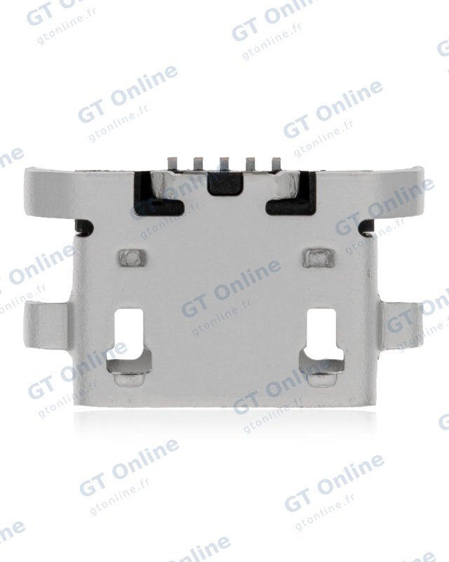 Connecteur de charge à souder — format Micro B, 5 broches, 4 points de fixation (C377)