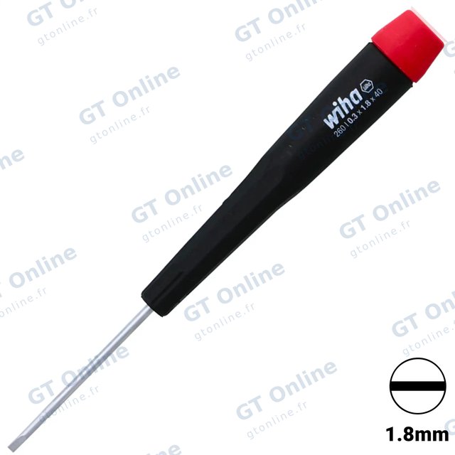 Tournevis de précision Wiha plat 1,8 mm × 40 mm
