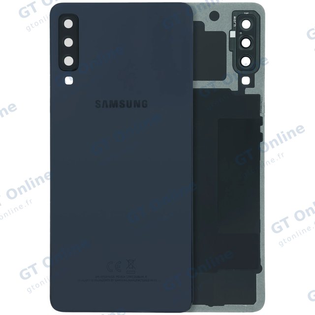 Vitre arrière pour Samsung Galaxy A7 (A750 / 2018) (pack service origine, noir)