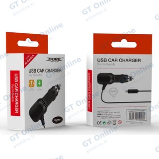 Chargeur voiture pour Nintendo Switch et autres appareils USB DOBE TNS-19211 — noir