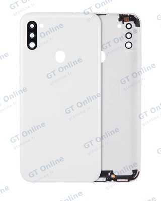 Vitre arrière pour Samsung Galaxy A11 (A115 / 2020) (version internationale, compatible premium, blanc)