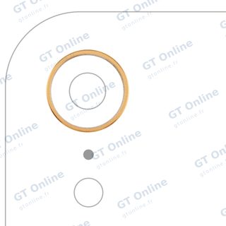 Anneau de contour de caméra arrière pour Apple iPhone XR (jaune)