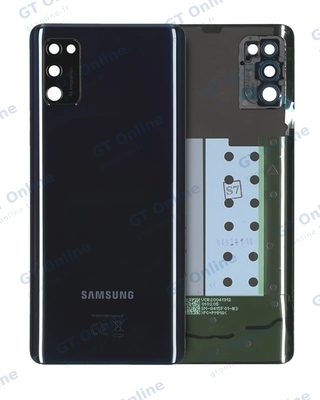 Vitre arrière pour Samsung Galaxy A41 (A415 / 2020) (pack service origine, noir Prism Crush)