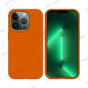 Coque Silicone Compatible pour Apple iPhone 13 Pro Max (#13) Orange