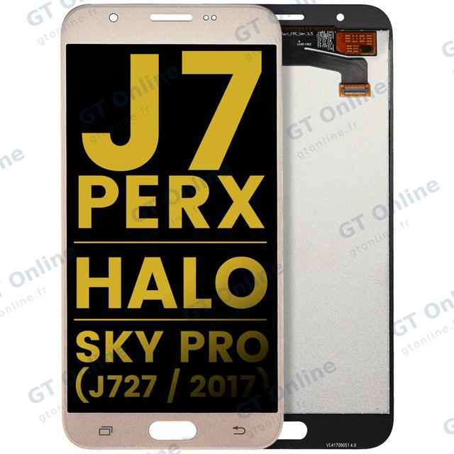 Écran LCD sans châssis pour Samsung Galaxy J7 Perx / Halo / Sky Pro (J727 / 2017) (reconditionné, or)
