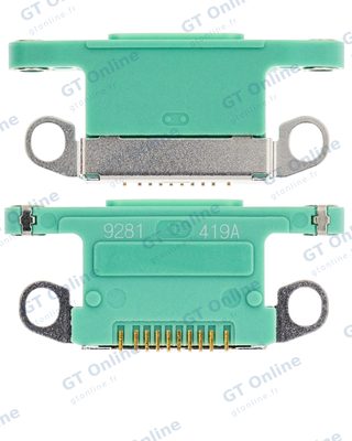 Connecteur de charge nu à souder pour Apple iPhone 11 (vert, lot de 10)