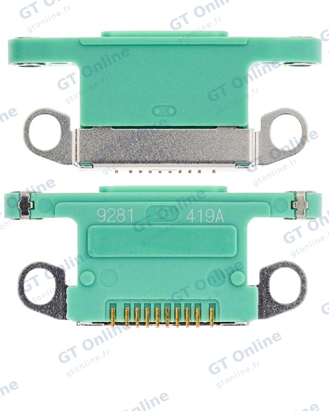 Connecteur de charge nu à souder pour Apple iPhone 11 (vert, lot de 10)