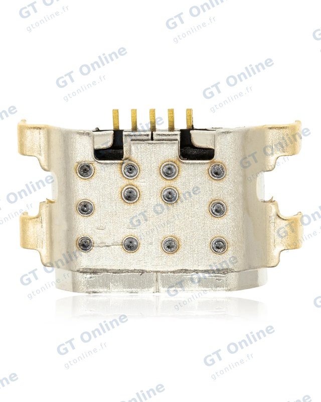 Connecteur de charge à souder — format Micro B, 5 broches, 4 points de fixation (C362)