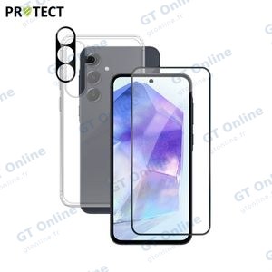 Pack de Protection Coque + Protection Lentille + Verre Trempé PROTECT pour Samsung Galaxy A55 5G A556