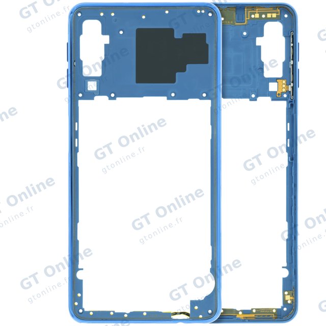 Châssis pour Samsung Galaxy A7 (A750 / 2018) (pack service origine, bleu)