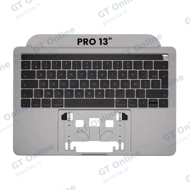 Châssis supérieur avec clavier ISO UK et pavé tactile pour Apple MacBook Pro 13" A1706 (2016-2017) (origine d'occasion, gris sidéral) — réf. 107082052036