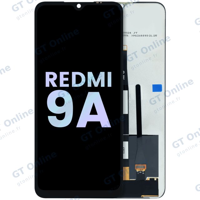 Écran LCD sans châssis pour Xiaomi Redmi 9A (pack service origine, toutes couleurs)